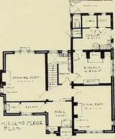 An illustration from The book of the exhibition of houses and cottages, Romford garden suburb, Gidea Park (1911)