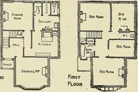 An illustration from The book of the exhibition of houses and cottages, Romford garden suburb, Gidea Park (1911)