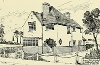 An illustration from The book of the exhibition of houses and cottages, Romford garden suburb, Gidea Park (1911)