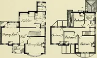 An illustration from The book of the exhibition of houses and cottages, Romford garden suburb, Gidea Park (1911)