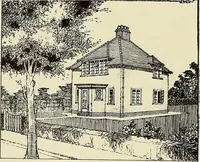 An illustration from The book of the exhibition of houses and cottages, Romford garden suburb, Gidea Park (1911)