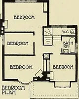 An illustration from The book of the exhibition of houses and cottages, Romford garden suburb, Gidea Park (1911)
