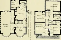 An illustration from The book of the exhibition of houses and cottages, Romford garden suburb, Gidea Park (1911)