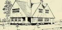 An illustration from The book of the exhibition of houses and cottages, Romford garden suburb, Gidea Park (1911)