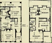 An illustration from The book of the exhibition of houses and cottages, Romford garden suburb, Gidea Park (1911)