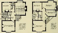 An illustration from The book of the exhibition of houses and cottages, Romford garden suburb, Gidea Park (1911)