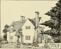 An illustration from The book of the exhibition of houses and cottages, Romford garden suburb, Gidea Park (1911)