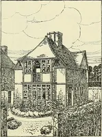 An illustration from The book of the exhibition of houses and cottages, Romford garden suburb, Gidea Park (1911)