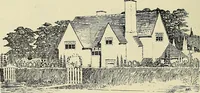An illustration from The book of the exhibition of houses and cottages, Romford garden suburb, Gidea Park (1911)