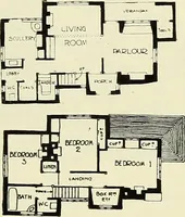 An illustration from The book of the exhibition of houses and cottages, Romford garden suburb, Gidea Park (1911)