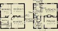 An illustration from The book of the exhibition of houses and cottages, Romford garden suburb, Gidea Park (1911)