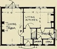 An illustration from The book of the exhibition of houses and cottages, Romford garden suburb, Gidea Park (1911)