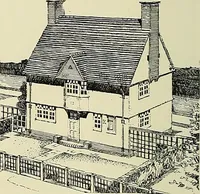 An illustration from The book of the exhibition of houses and cottages, Romford garden suburb, Gidea Park (1911)