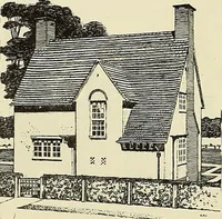 An illustration from The book of the exhibition of houses and cottages, Romford garden suburb, Gidea Park (1911)