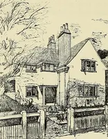 An illustration from The book of the exhibition of houses and cottages, Romford garden suburb, Gidea Park (1911)