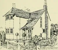 An illustration from The book of the exhibition of houses and cottages, Romford garden suburb, Gidea Park (1911)