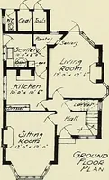 An illustration from The book of the exhibition of houses and cottages, Romford garden suburb, Gidea Park (1911)