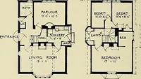 An illustration from The book of the exhibition of houses and cottages, Romford garden suburb, Gidea Park (1911)
