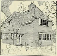 An illustration from The book of the exhibition of houses and cottages, Romford garden suburb, Gidea Park (1911)
