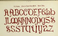 Picture 9 of 49 from The book of ornamental alphabets, ancient and mediaeval, from the eighth century, with numerals; including Gothic; church text, large and small; German arabesque; initials for illumination, monograms, crosses, etc., for the use of architectural and engineering draughtsmen, masons, decorative painters, lithographers, engravers, carvers, etc. etc. (1863), leaf 16