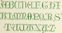 Picture 14 of 49 from The book of ornamental alphabets, ancient and mediaeval, from the eighth century, with numerals; including Gothic; church text, large and small; German arabesque; initials for illumination, monograms, crosses, etc., for the use of architectural and engineering draughtsmen, masons, decorative painters, lithographers, engravers, carvers, etc. etc. (1863), leaf 30