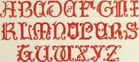 An illustration from The book of ornamental alphabets, ancient and mediaeval, from the eighth century, with numerals; including Gothic; church text, large and small; German arabesque; initials for illumination, monograms, crosses, etc., for the use of architectural and engineering draughtsmen, masons, decorative painters, lithographers, engravers, carvers, etc. etc. (1863)
