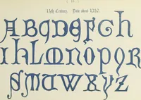 Picture 18 of 49 from The book of ornamental alphabets, ancient and mediaeval, from the eighth century, with numerals; including Gothic; church text, large and small; German arabesque; initials for illumination, monograms, crosses, etc., for the use of architectural and engineering draughtsmen, masons, decorative painters, lithographers, engravers, carvers, etc. etc. (1863), leaf 38