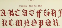 An illustration from The book of ornamental alphabets, ancient and mediaeval, from the eighth century, with numerals; including Gothic; church text, large and small; German arabesque; initials for illumination, monograms, crosses, etc., for the use of architectural and engineering draughtsmen, masons, decorative painters, lithographers, engravers, carvers, etc. etc. (1863)