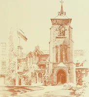 An illustration from A book of samples of papers manufactured to print properly all kinds of illustrations; together with a book of the same papers printed and lithographed in all of the principal processes used for illustration (1922)