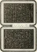 An illustration from A book written by the spirits of the so-called dead, with their own materialized hands by the process of independent slate-writing through Mrs. Lizzie S. Green and others as mediums (1883)