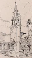 An illustration from Boston Architectural Club year book: containing reproductions from the various exhibitions held in the club building during the year 1917 (1917)