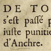 Picture 1 of 4 from Bref recit de tout ce qui s'est passé pour l'execution & iuste punition de la marquize d'Anchre : auec son anagramme, & deux epitaphes, dont l'vne est chronologique. (1617), leaf 5