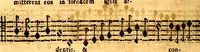 Picture 28 of 54 from Breve instrvttione alli giovani per imparare con ogni facilità il canto fermo, divisa in dve parti. Nella prima s'assegano le regole svccinte d'esso canto, col vero modo di pratticarle. Il canto francescano, con vna regola al chorista per ben regger' il choro, ed vn' altra all' organista per lasciar in tono con l'organo i canti, ch' occorrono in tutto l'anno. Nella seconda si pone tvtt'il canto della Settimana santa con quello per la processione della purificatione della B.V. e quattro credi nel fine (1665), leaf 239