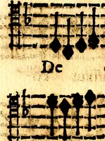 Picture 40 of 54 from Breve instrvttione alli giovani per imparare con ogni facilità il canto fermo, divisa in dve parti. Nella prima s'assegano le regole svccinte d'esso canto, col vero modo di pratticarle. Il canto francescano, con vna regola al chorista per ben regger' il choro, ed vn' altra all' organista per lasciar in tono con l'organo i canti, ch' occorrono in tutto l'anno. Nella seconda si pone tvtt'il canto della Settimana santa con quello per la processione della purificatione della B.V. e quattro credi nel fine (1665), leaf 269