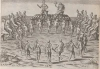 Picture 86 of 99 from Brevis narratio eorum quae in Florida Americae provincia Gallis acciderunt ... : quae est secunda pars Americae. Additae figurae et incolarum eicones ibidem ad vivum expressae, brevis item declaratio religionis, rituum, vivendique ratione ipsorum ... (1591), leaf 124