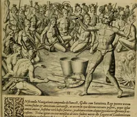 Picture 24 of 97 from Brevis narratio eorvm qvae in Florida Americæ provicia Gallis acciderunt : secunda in illam nauigatione, duce Renato de Laudõniere classis præfecto, anno MDLXIIII, qvae est secvnda pars Americæ : additæ figuræ & incolarum eicones ibidem ad vivu expressæ, brevis item declaratio religionis, rituum, vivendique ratione ipsorum (1591), leaf 26