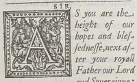 An illustration from A briefe relation of the discouery and plantation of Nevv England: : and of sundry accidents therein occurring, from the yeere of our Lord M. DC. VII. to this present M. DC. XXII. Together with the state thereof as now it standeth; the generall forme of gouernment intended; and the diuision of the whole territorie into counties, baronries, &c (1622)