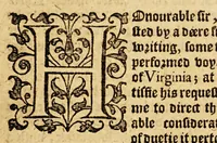 An illustration from A briefe and true relation of the discouerie of the north part of Virginia: being a most pleasant, fruitfull and commodious soile: : made this present yeere 1602, by captaine Bartholomew Gosnold, Captaine Bartholowmew [sic] Gilbert, and diuers other gentlemen their associats, by the permission of the honourable knight, Sir Walter Ralegh, &c. (1602)