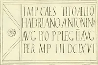 Picture 46 of 240 from Britannia romana: : or, The Roman antiquities of Britain: in three books. I. History of all the Roman transactions in Britain, also description of the Roman walls. II. Collection of the Roman inscriptions and sculptures discovered in Britain. III. The Roman geography of Britain, in which are given the originals of Ptolemy, Antonini Itinerarium, the Notitia, the anonymous Ravennas and Peutinger's table, so far as they relate to this island. To which are added a chronological table, and indexes to the inscriptions and sculptures. Also geographical indexes both of the Latin and English names of the Roman places in Britain, and a general index to the work (1732), leaf 326