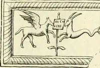 An illustration from Britannia romana: : or, The Roman antiquities of Britain: in three books. I. History of all the Roman transactions in Britain, also description of the Roman walls. II. Collection of the Roman inscriptions and sculptures discovered in Britain. III. The Roman geography of Britain, in which are given the originals of Ptolemy, Antonini Itinerarium, the Notitia, the anonymous Ravennas and Peutinger's table, so far as they relate to this island. To which are added a chronological table, and indexes to the inscriptions and sculptures. Also geographical indexes both of the Latin and English names of the Roman places in Britain, and a general index to the work (1732)