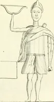 An illustration from Britannia romana: : or, The Roman antiquities of Britain: in three books. I. History of all the Roman transactions in Britain, also description of the Roman walls. II. Collection of the Roman inscriptions and sculptures discovered in Britain. III. The Roman geography of Britain, in which are given the originals of Ptolemy, Antonini Itinerarium, the Notitia, the anonymous Ravennas and Peutinger's table, so far as they relate to this island. To which are added a chronological table, and indexes to the inscriptions and sculptures. Also geographical indexes both of the Latin and English names of the Roman places in Britain, and a general index to the work (1732)