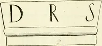 An illustration from Britannia romana: : or, The Roman antiquities of Britain: in three books. I. History of all the Roman transactions in Britain, also description of the Roman walls. II. Collection of the Roman inscriptions and sculptures discovered in Britain. III. The Roman geography of Britain, in which are given the originals of Ptolemy, Antonini Itinerarium, the Notitia, the anonymous Ravennas and Peutinger's table, so far as they relate to this island. To which are added a chronological table, and indexes to the inscriptions and sculptures. Also geographical indexes both of the Latin and English names of the Roman places in Britain, and a general index to the work (1732)