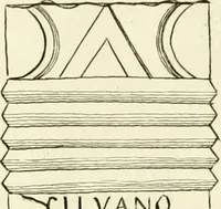 An illustration from Britannia romana: : or, The Roman antiquities of Britain: in three books. I. History of all the Roman transactions in Britain, also description of the Roman walls. II. Collection of the Roman inscriptions and sculptures discovered in Britain. III. The Roman geography of Britain, in which are given the originals of Ptolemy, Antonini Itinerarium, the Notitia, the anonymous Ravennas and Peutinger's table, so far as they relate to this island. To which are added a chronological table, and indexes to the inscriptions and sculptures. Also geographical indexes both of the Latin and English names of the Roman places in Britain, and a general index to the work (1732)