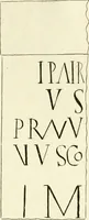 An illustration from Britannia romana: : or, The Roman antiquities of Britain: in three books. I. History of all the Roman transactions in Britain, also description of the Roman walls. II. Collection of the Roman inscriptions and sculptures discovered in Britain. III. The Roman geography of Britain, in which are given the originals of Ptolemy, Antonini Itinerarium, the Notitia, the anonymous Ravennas and Peutinger's table, so far as they relate to this island. To which are added a chronological table, and indexes to the inscriptions and sculptures. Also geographical indexes both of the Latin and English names of the Roman places in Britain, and a general index to the work (1732)