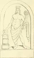 An illustration from Britannia romana: : or, The Roman antiquities of Britain: in three books. I. History of all the Roman transactions in Britain, also description of the Roman walls. II. Collection of the Roman inscriptions and sculptures discovered in Britain. III. The Roman geography of Britain, in which are given the originals of Ptolemy, Antonini Itinerarium, the Notitia, the anonymous Ravennas and Peutinger's table, so far as they relate to this island. To which are added a chronological table, and indexes to the inscriptions and sculptures. Also geographical indexes both of the Latin and English names of the Roman places in Britain, and a general index to the work (1732)