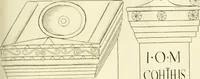 An illustration from Britannia romana: : or, The Roman antiquities of Britain: in three books. I. History of all the Roman transactions in Britain, also description of the Roman walls. II. Collection of the Roman inscriptions and sculptures discovered in Britain. III. The Roman geography of Britain, in which are given the originals of Ptolemy, Antonini Itinerarium, the Notitia, the anonymous Ravennas and Peutinger's table, so far as they relate to this island. To which are added a chronological table, and indexes to the inscriptions and sculptures. Also geographical indexes both of the Latin and English names of the Roman places in Britain, and a general index to the work (1732)