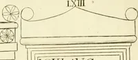 An illustration from Britannia romana: : or, The Roman antiquities of Britain: in three books. I. History of all the Roman transactions in Britain, also description of the Roman walls. II. Collection of the Roman inscriptions and sculptures discovered in Britain. III. The Roman geography of Britain, in which are given the originals of Ptolemy, Antonini Itinerarium, the Notitia, the anonymous Ravennas and Peutinger's table, so far as they relate to this island. To which are added a chronological table, and indexes to the inscriptions and sculptures. Also geographical indexes both of the Latin and English names of the Roman places in Britain, and a general index to the work (1732)