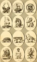 An illustration from British crests : containing the crests and mottos of the families of Great Britain and Ireland; together with those of the principal cities; and a glossary of heraldic terms (1817)