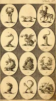 An illustration from British crests : containing the crests and mottos of the families of Great Britain and Ireland; together with those of the principal cities; and a glossary of heraldic terms (1817)