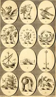 Picture 65 of 114 from British crests : containing the crests and mottos of the families of Great Britain and Ireland; together with those of the principal cities; and a glossary of heraldic terms (1817), leaf 136